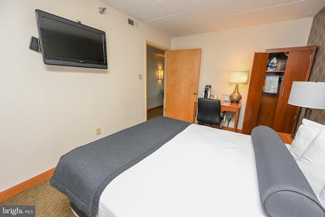 view of carpeted bedroom