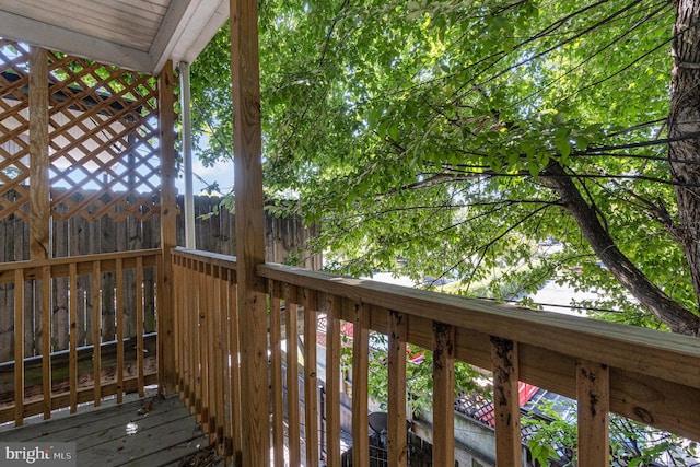 view of wooden deck