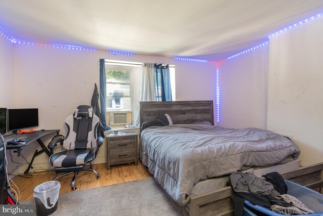 bedroom featuring light hardwood / wood-style flooring