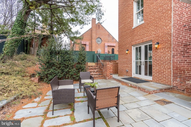 view of patio with french doors