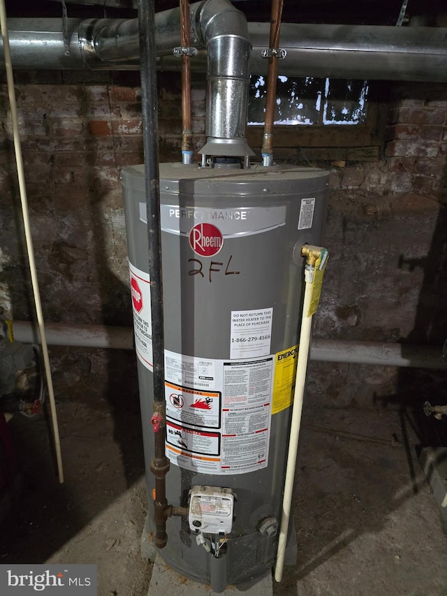 utilities featuring gas water heater