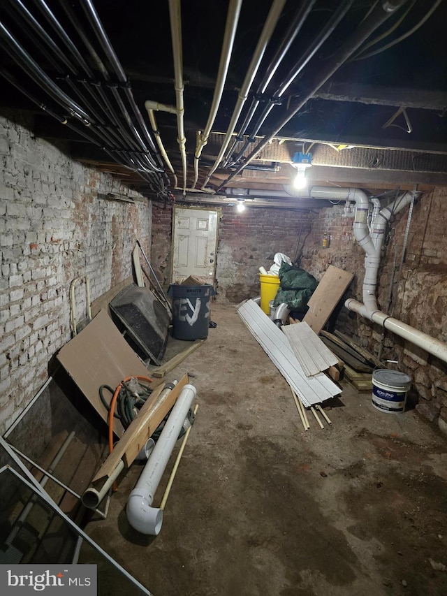 view of basement