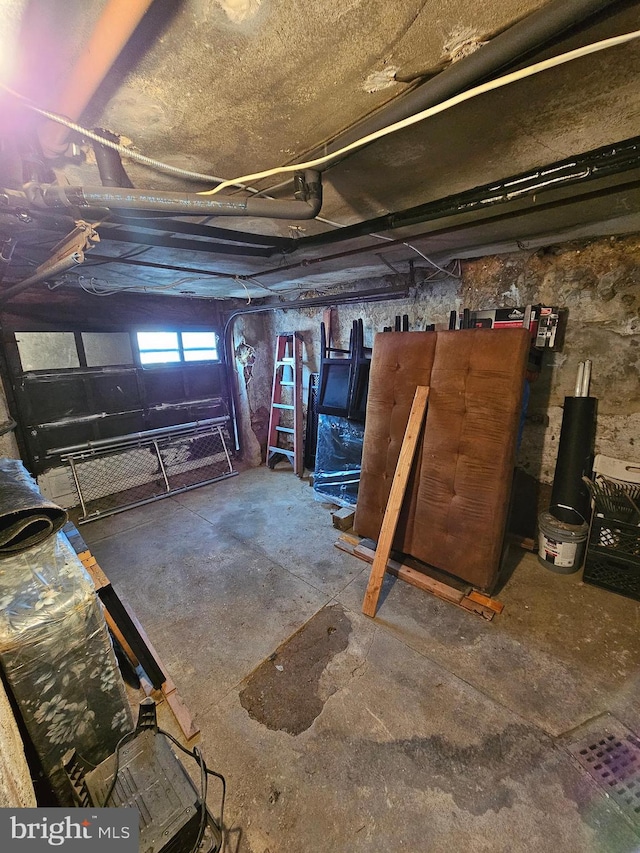 view of basement