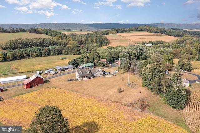 drone / aerial view featuring a rural view