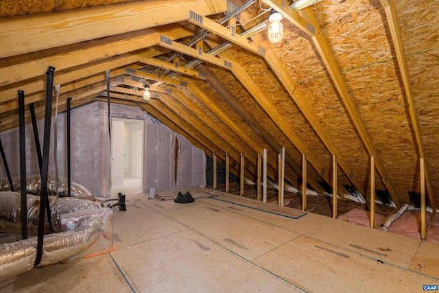 view of attic