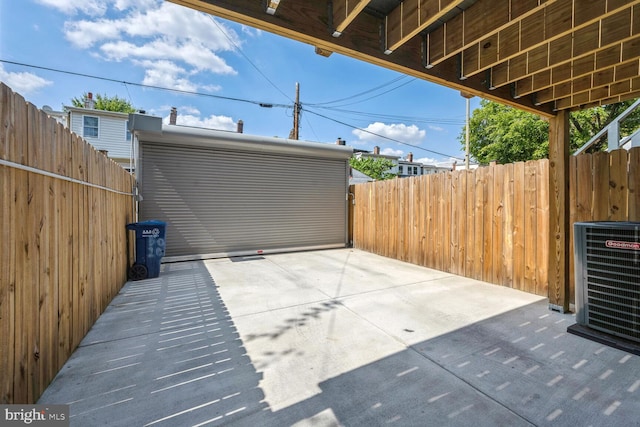 view of patio / terrace featuring central AC