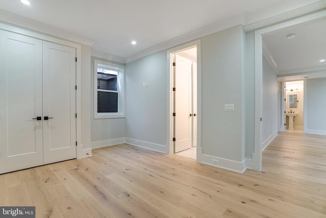 interior space featuring light wood-type flooring