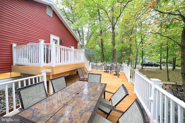 view of wooden deck