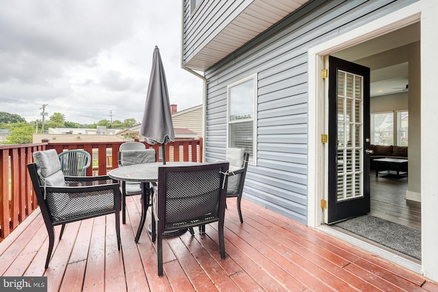 view of wooden deck