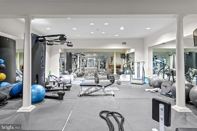 view of exercise room