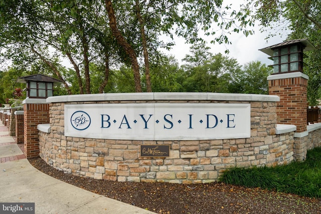 view of community sign