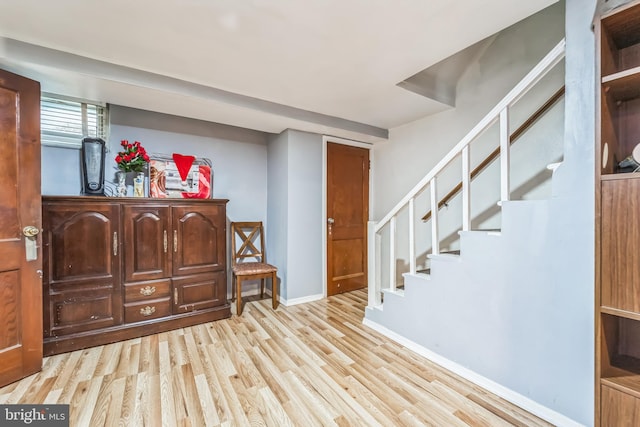 interior space with light wood-type flooring