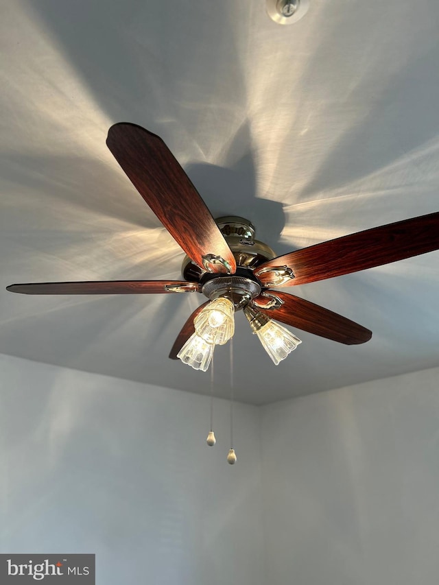 interior details featuring ceiling fan