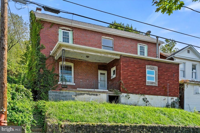 view of front of home with covered porch