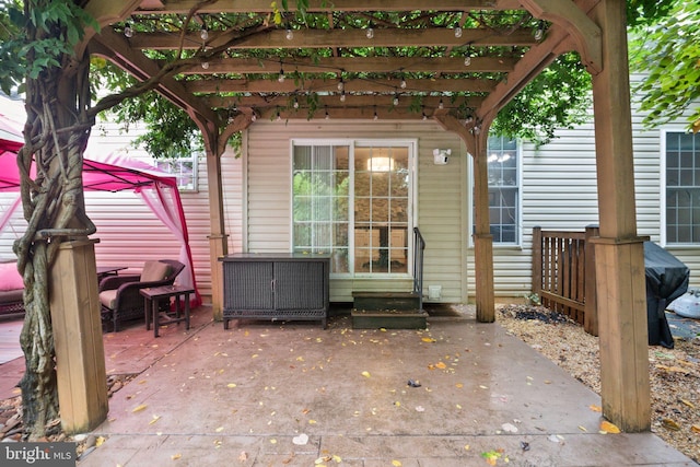 view of patio / terrace with a pergola