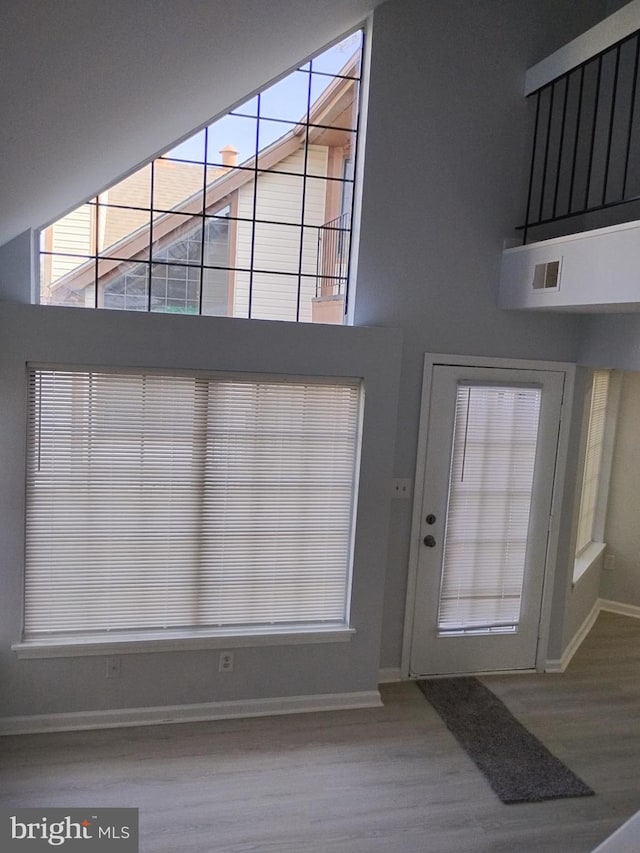 entrance foyer featuring hardwood / wood-style flooring