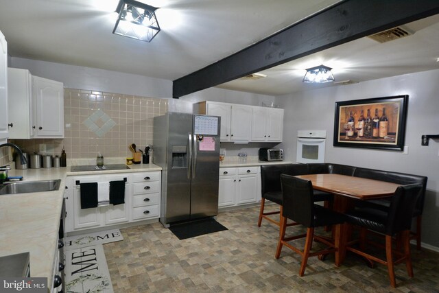 dining area with dark wood-type flooring