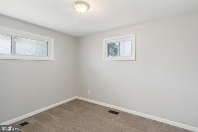 view of carpeted empty room