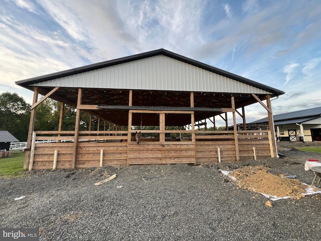 view of stable