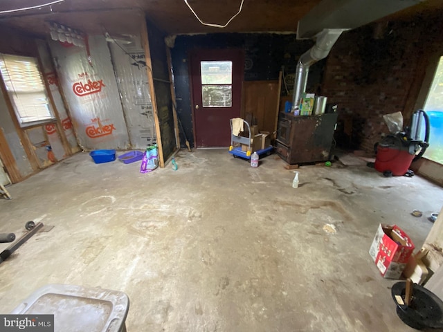 view of basement