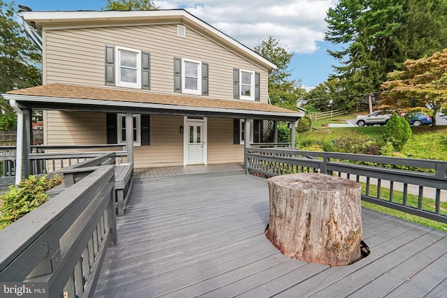 view of wooden deck