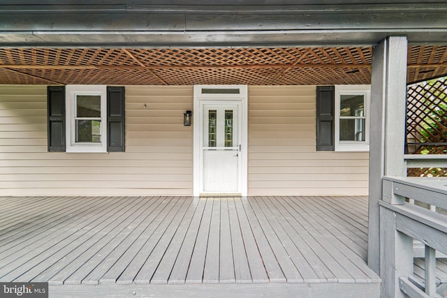 view of wooden deck