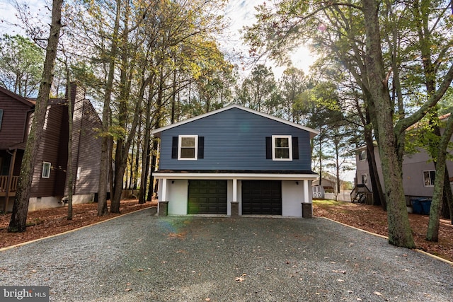 view of front of house featuring a garage