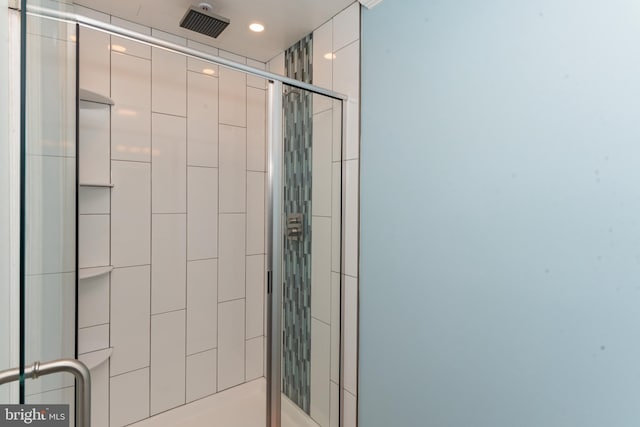 bathroom with walk in shower