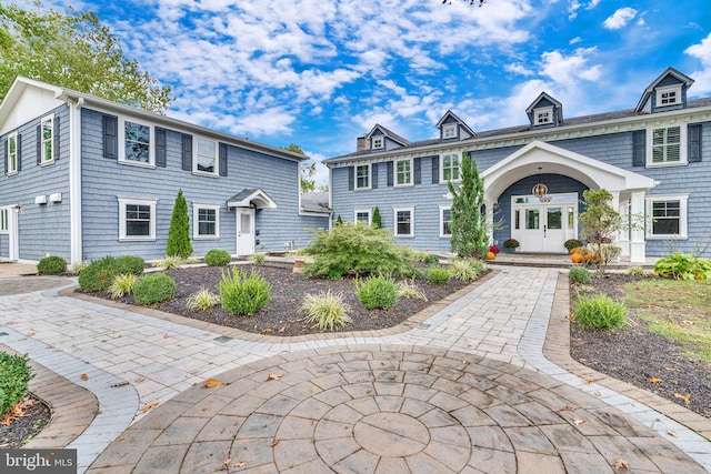 view of front of property with french doors