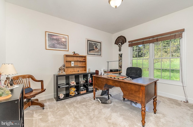 view of carpeted office