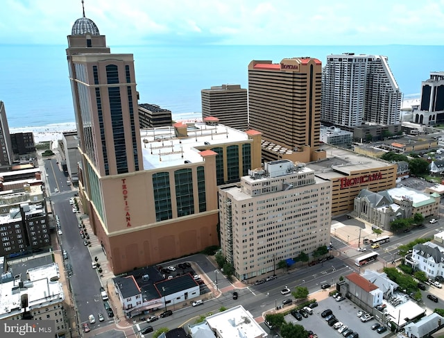 view of city with a water view