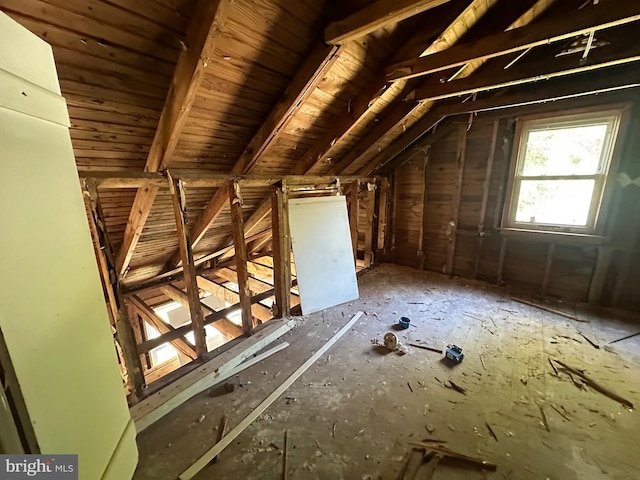 view of attic