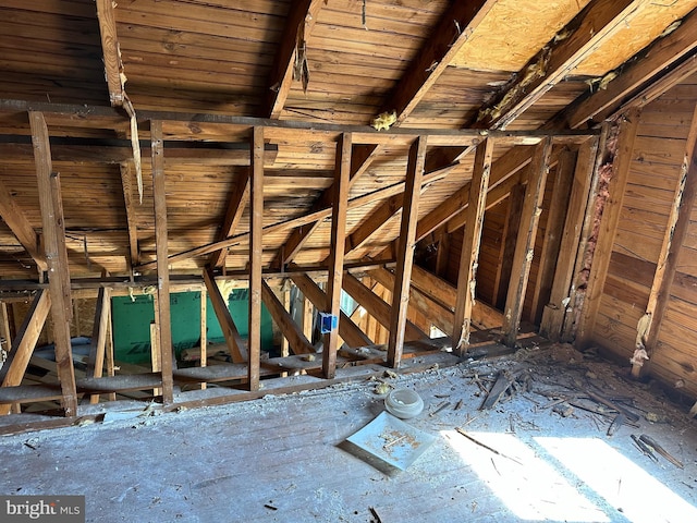 view of attic