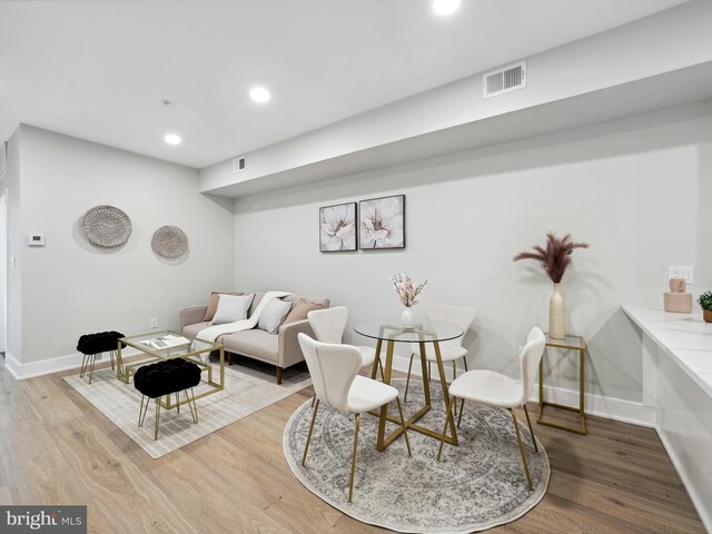 living room featuring hardwood / wood-style floors