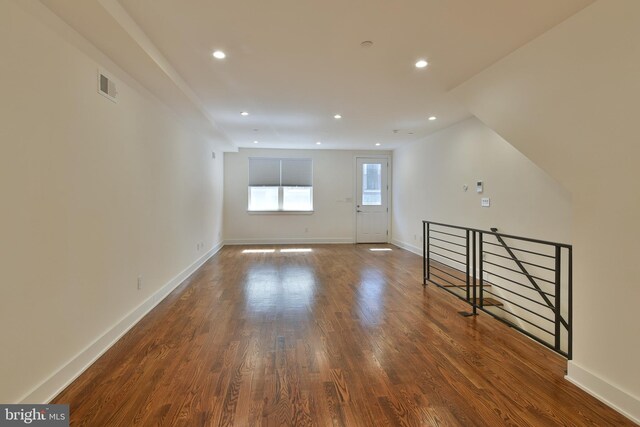 interior space featuring dark wood-type flooring