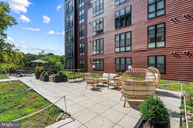 view of patio / terrace with outdoor lounge area