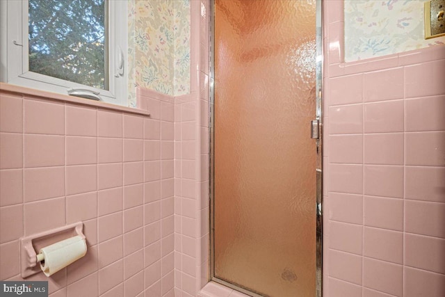 bathroom with walk in shower