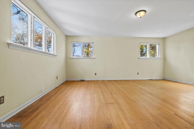 empty room featuring light hardwood / wood-style floors