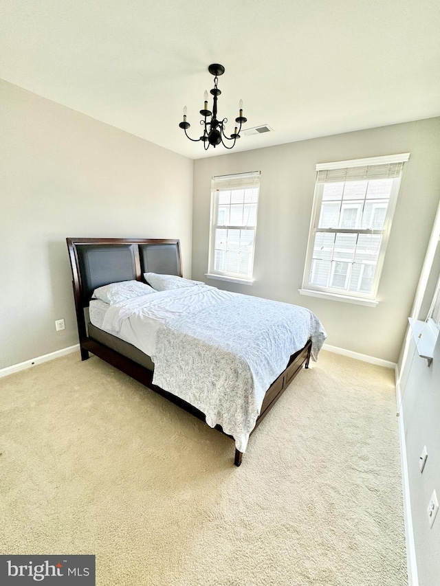 view of carpeted bedroom