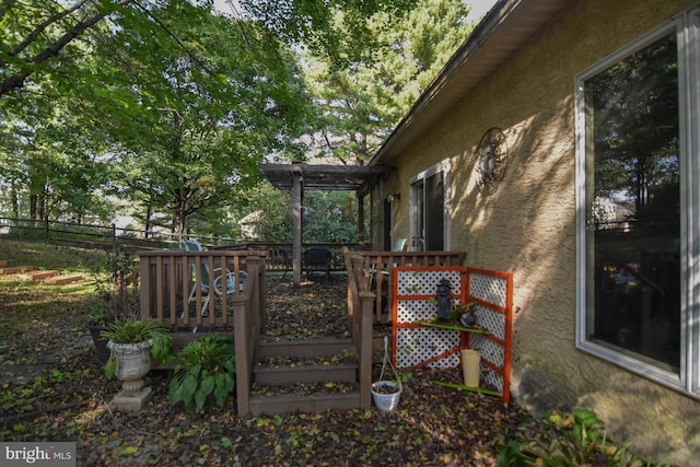 view of wooden deck