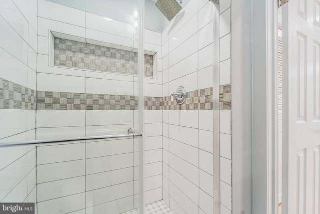 bathroom featuring walk in shower