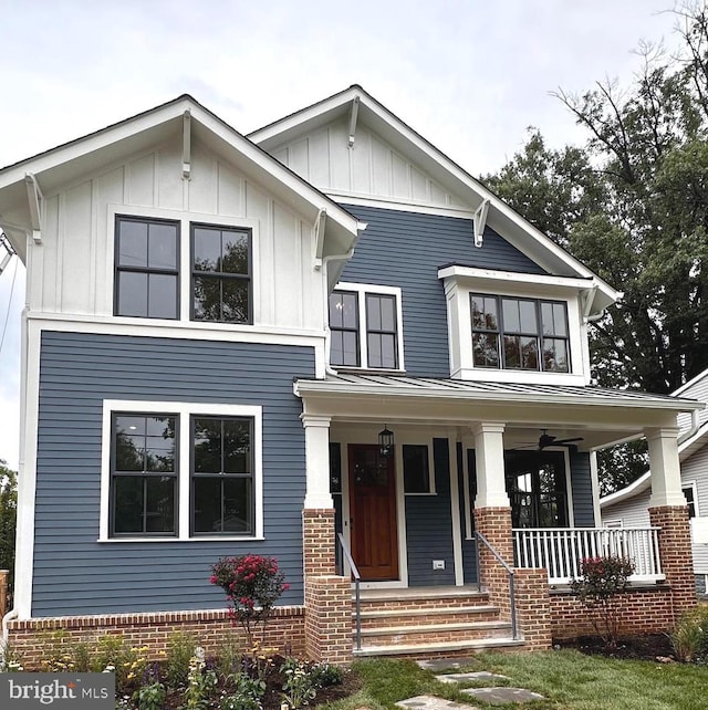 view of front of house with covered porch