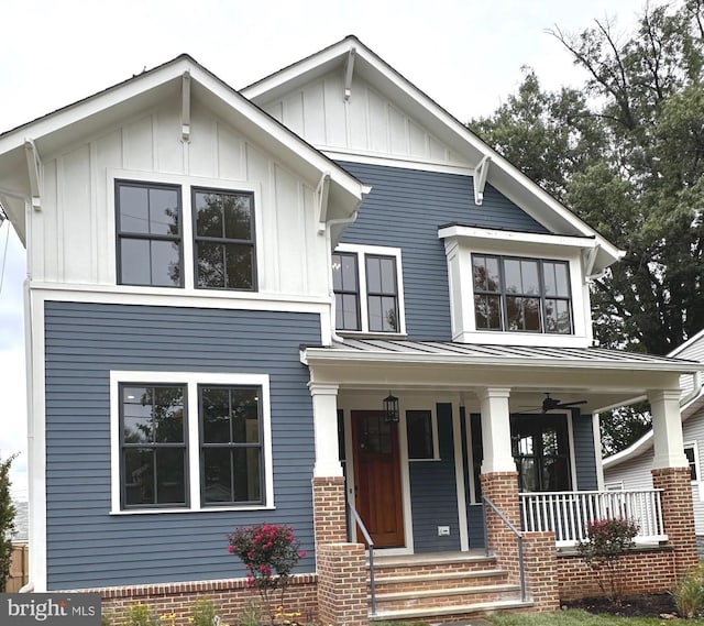 view of front of house with covered porch