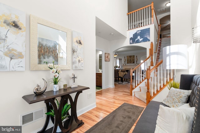 entryway featuring wood-type flooring