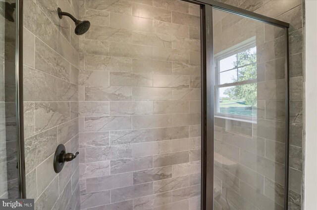 bathroom featuring walk in shower