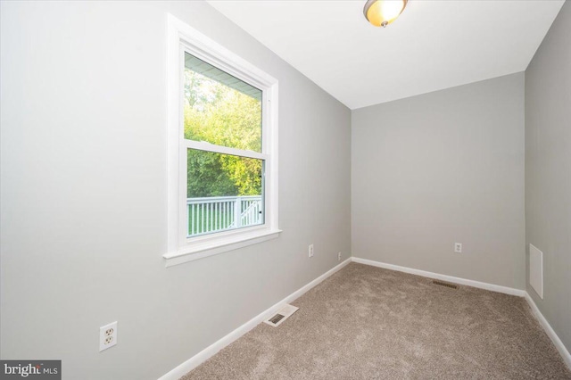 view of carpeted empty room