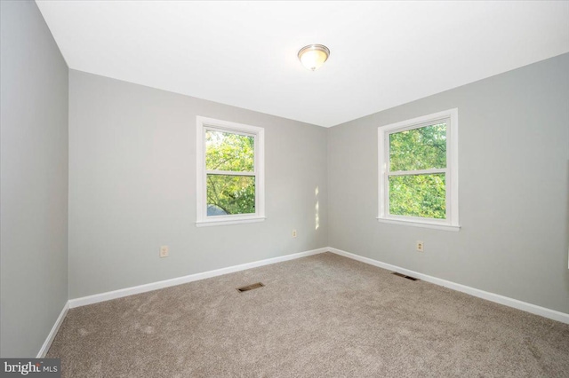 view of carpeted empty room