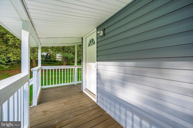 wooden terrace with covered porch