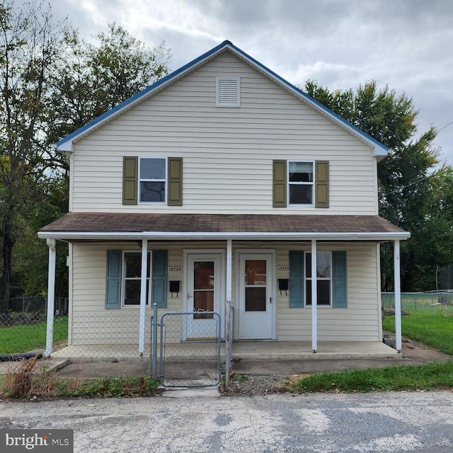 view of front of house featuring covered porch