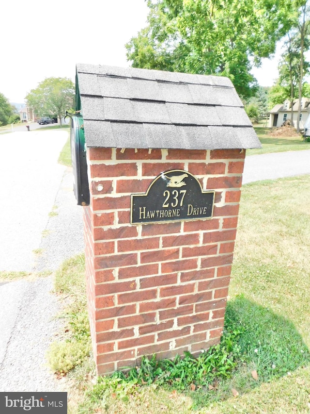 view of community sign